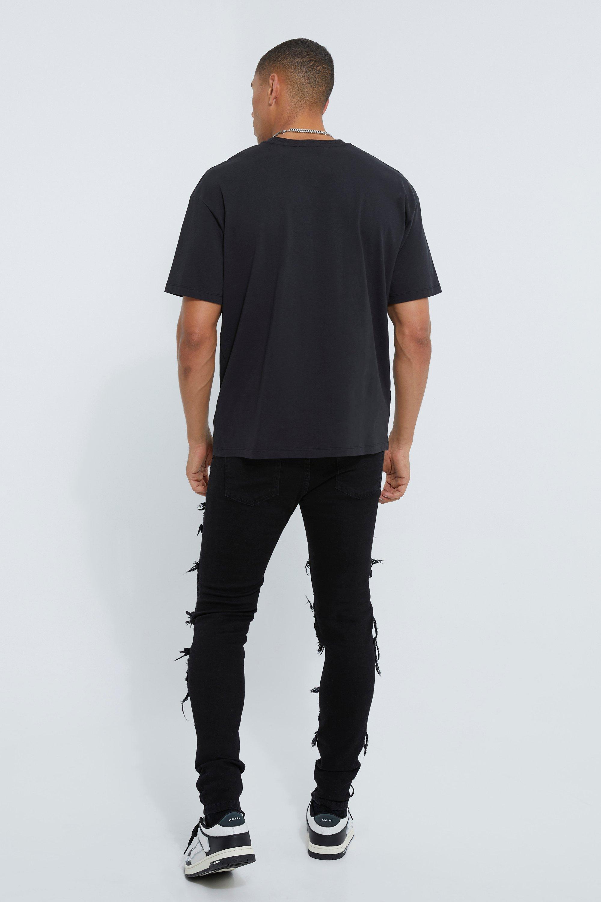 Boohoo black store ripped jeans